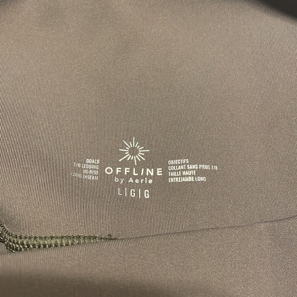 EUC Aerie Offline 7/8 leggings, size large long - Picture 5 of 7